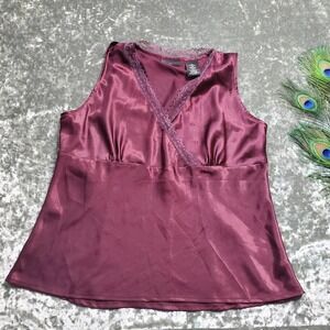 Apostrophe Petite Lace Satin Top